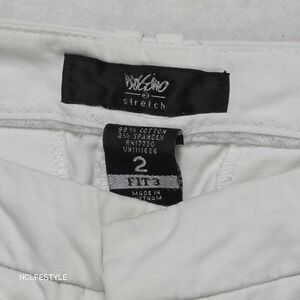 Mossimo White Chino Shorts Womens Size 2 Fit 3 Stretch Cotton Twill Cuffed Hem